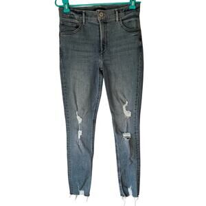 Express Distressed Stretch+ Ankle Skinny High Rise Jean Size 4 Regular